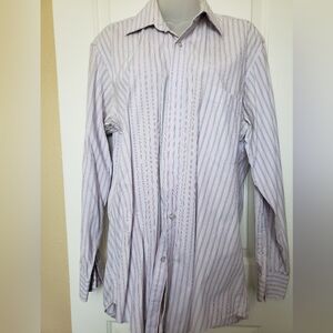 Men's Valentino Italy by Aurelio Striped Dress Shirt sz 15 1/2 32/33